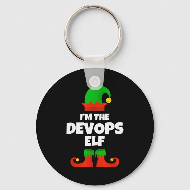 I'm The Devops Elf Family Pajama Christmas Enginee Nyckelring (Framsida)