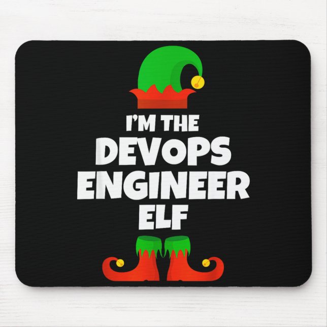 I'm The Devops Engineer Elf Family Pajama Christma Musmatta (Framsidan)