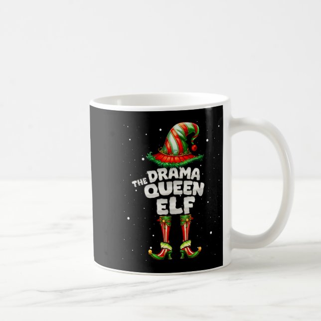 I'm The Drama Queen Elf Family Matching Group Chri Kaffemugg (Höger)