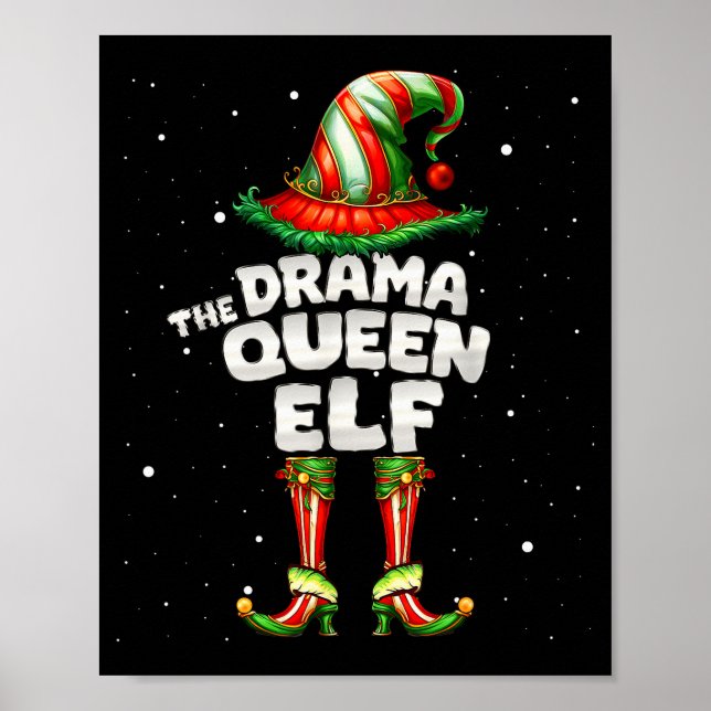 I'm The Drama Queen Elf Family Matching Group Chri Poster (Framsidan)