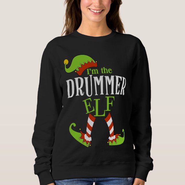 I'm The DRUMMER Elf Family Group Matching PJ Chris T Shirt (Framsida)