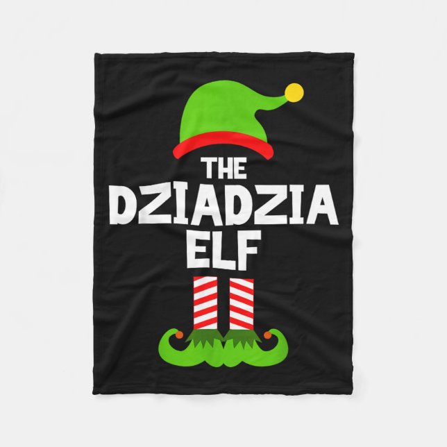 I'm The Dziadzia Elf Christmas Family Pajama Funny Fleecefilt (Framsidan)