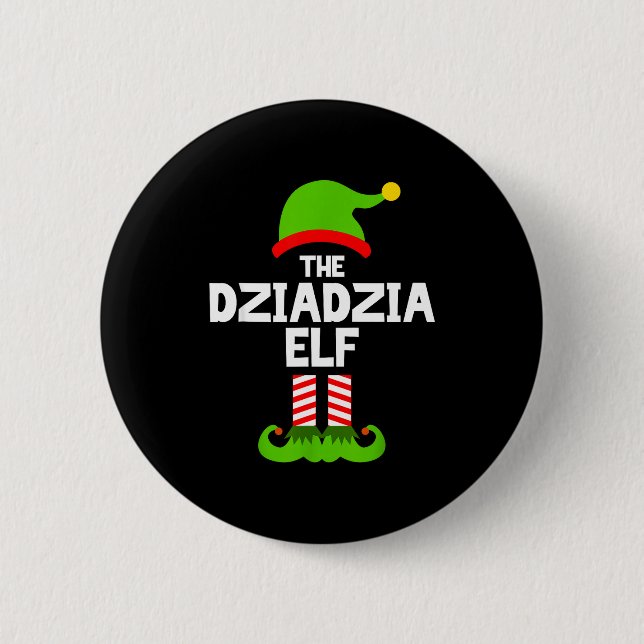 I'm The Dziadzia Elf Christmas Family Pajama Funny Knapp (Framsida)