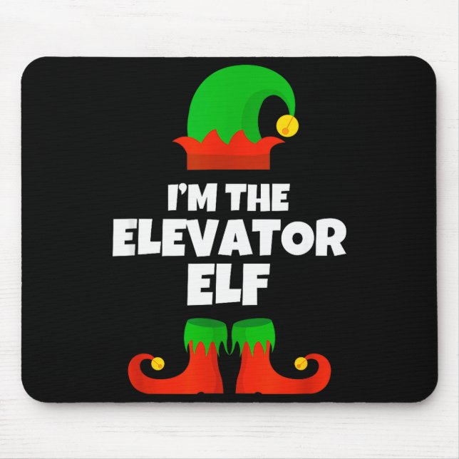 I'm The Elevator Elf Family Pajama Christmas Funny Musmatta (Framsidan)