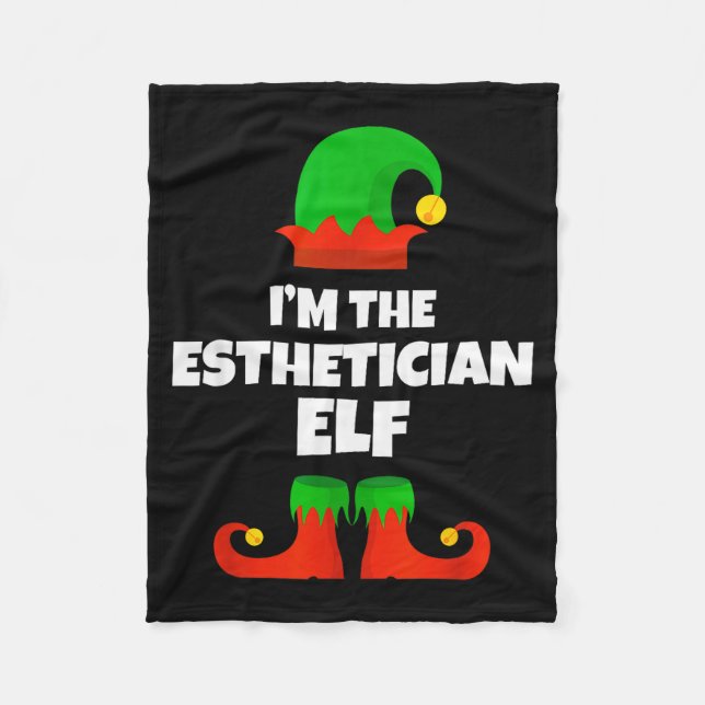 I'm The Esthetician Elf Family Pajama Christmas Be Fleecefilt (Framsidan)