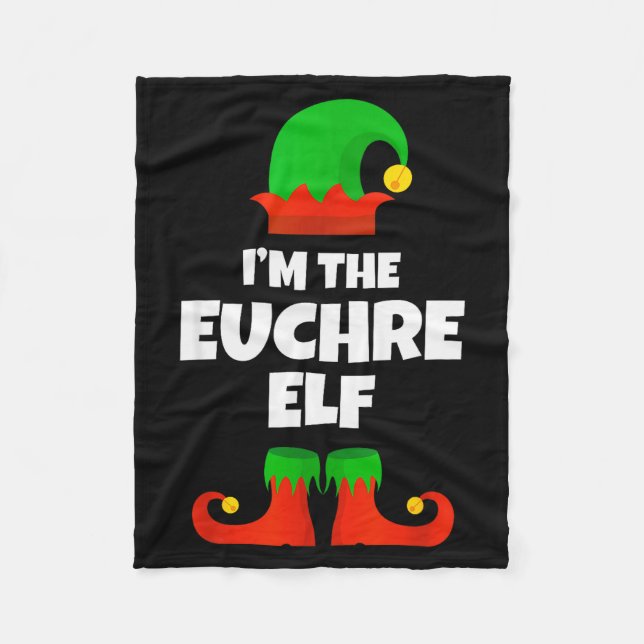 I'm The Euchre Elf Family Pajama Christmas Funny P Fleecefilt (Framsidan)