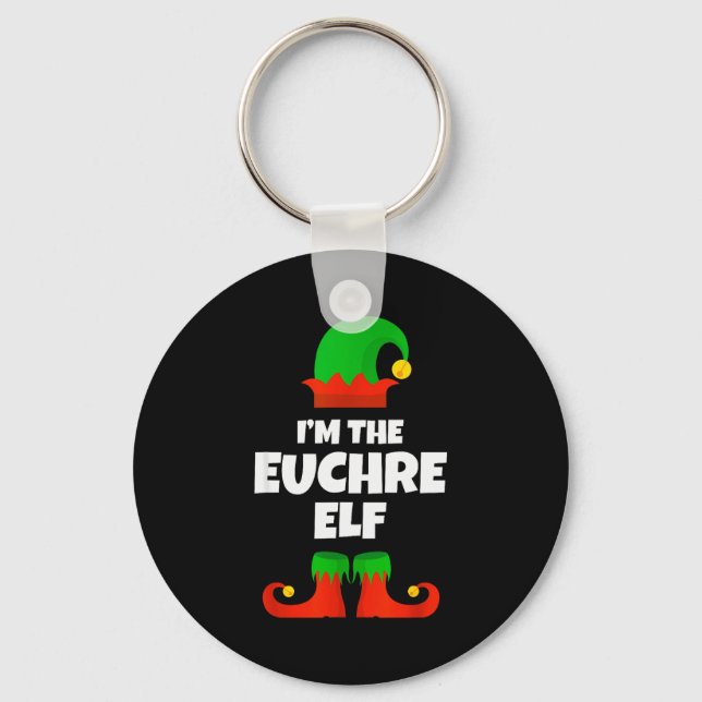I'm The Euchre Elf Family Pajama Christmas Funny P Nyckelring (Framsida)