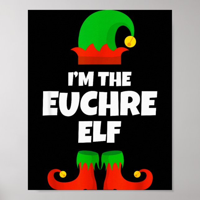 I'm The Euchre Elf Family Pajama Christmas Funny P Poster (Framsidan)