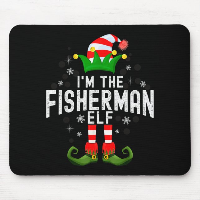 I'm The Fisherman Elf Christmas Family Pjs Costume Musmatta (Framsidan)