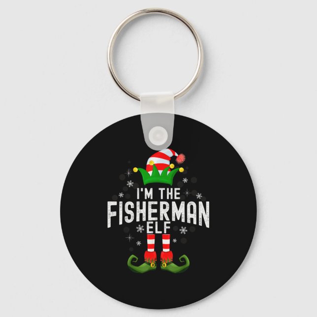 I'm The Fisherman Elf Christmas Family Pjs Costume Nyckelring (Framsida)