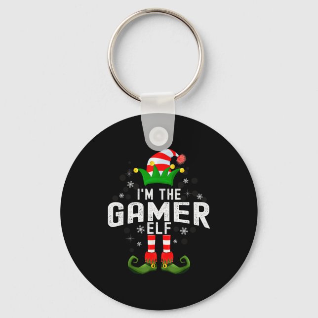I'm The Gamer Elf Christmas Family Pjs Costume  Nyckelring (Framsida)