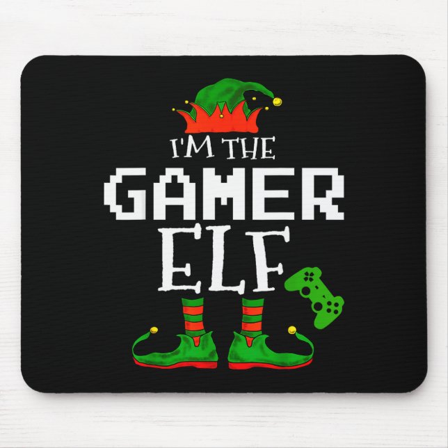 I'm The Gamer Elf Family Matching Gaming Christmas Musmatta (Framsidan)