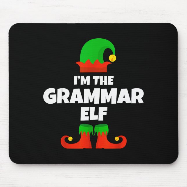 I'm The Grammar Elf Family Pajama Christmas Englie Musmatta (Framsidan)