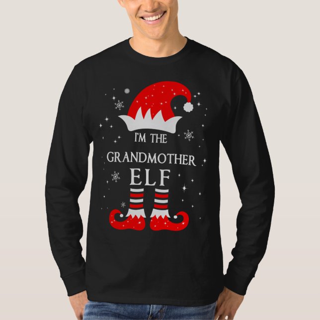 I'm The Granddaughter Elf Matching Funny Christmas T Shirt (Framsida)