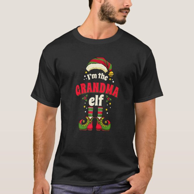 I'm The Grandma Elf  Matching Family Christmas Paj T Shirt (Framsida)