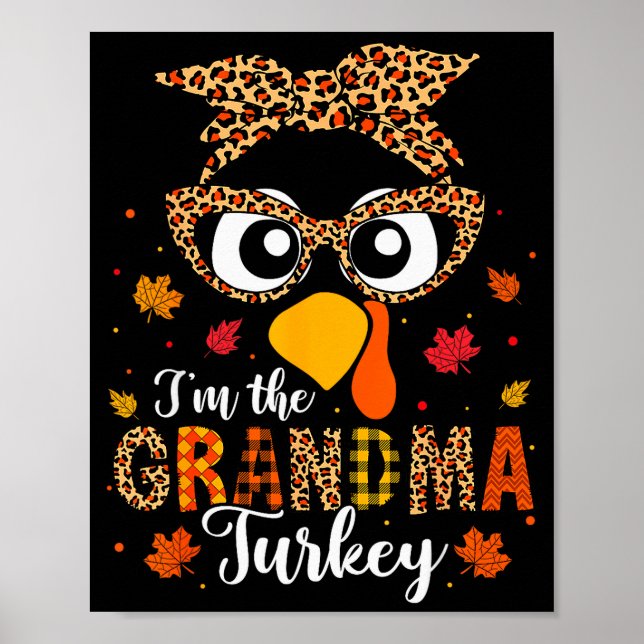 I'm The Grandma Turkey Matching Family Thanksgivin Poster (Framsidan)