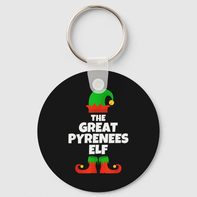 I'm The Great Pyrenees Elf Family Pajama Christmas Nyckelring (Framsida)