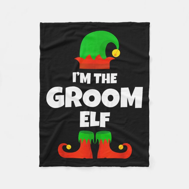 I'm The Groom Elf Family Pajama Christmas Funny  Fleecefilt (Framsidan)
