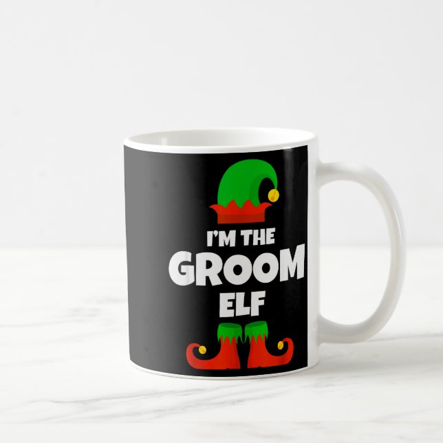 I'm The Groom Elf Family Pajama Christmas Funny  Kaffemugg (Höger)