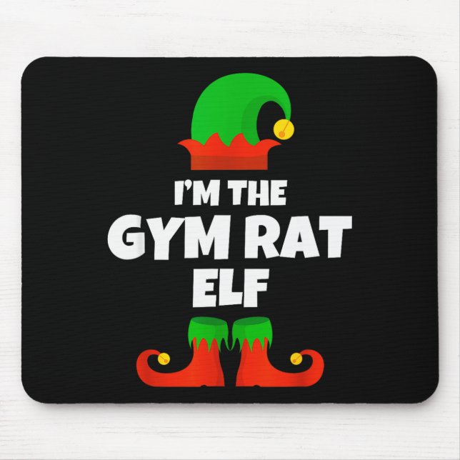 I'm The Gym Rat Elf Family Pajama Christmas Fitnes Musmatta (Framsidan)