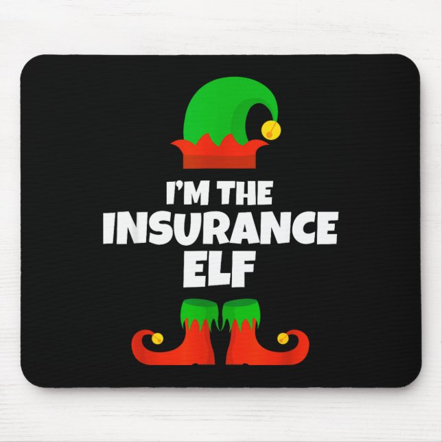 I'm The Insurance Elf Family Pajama Christmas Funn Musmatta (Framsidan)