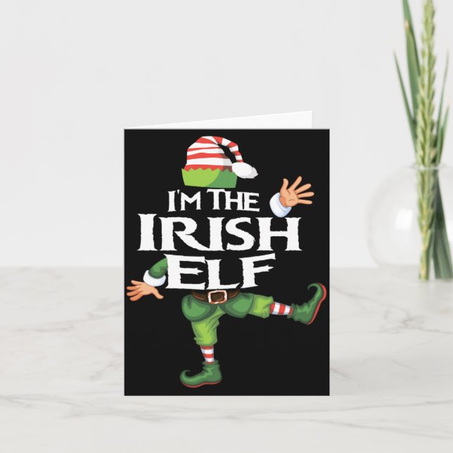 Im The Irish Elf Christmas Eve Xmas Elf Squad Cos  Kort (Framsida)