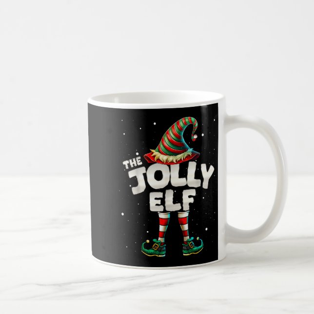 I'm The Jolly Elf Family Matching Group Christmas  Kaffemugg (Höger)