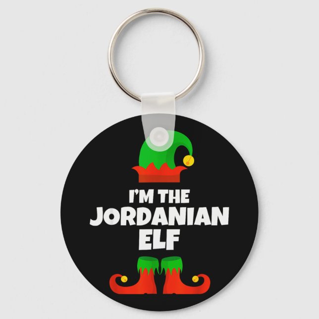 I'm The Jordanian Elf Family Pajama Christmas Funn Nyckelring (Framsida)