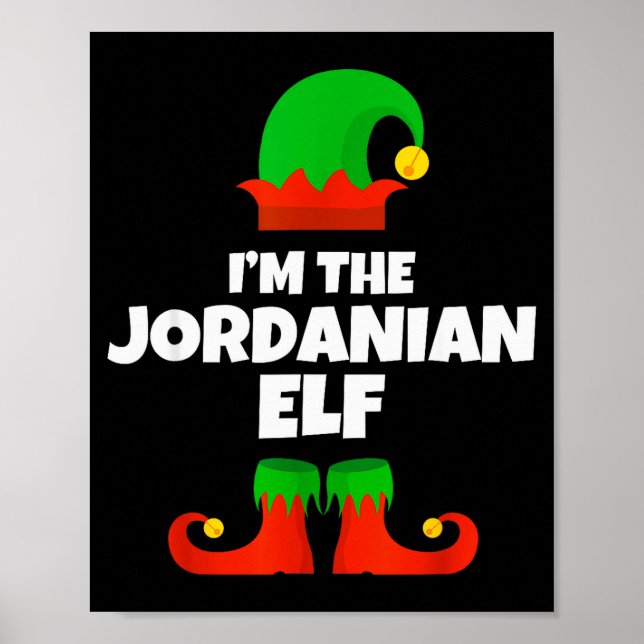 I'm The Jordanian Elf Family Pajama Christmas Funn Poster (Framsidan)