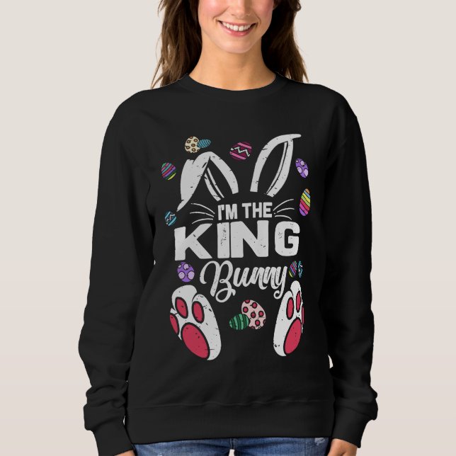 I'm The King Cute Bunny Matching Family Easter Day T Shirt (Framsida)