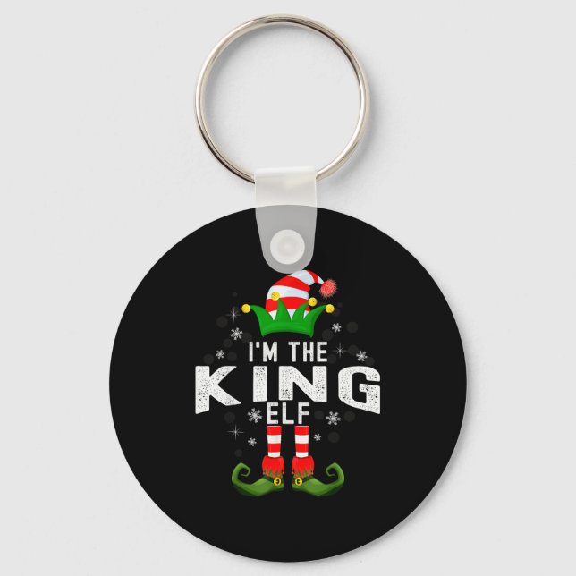 I'm The King Elf Christmas Family Pjs Costume  Nyckelring (Framsida)