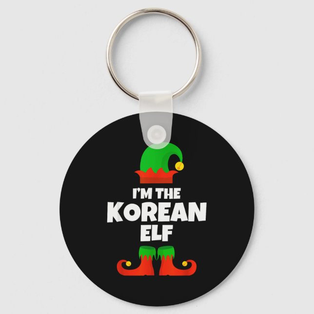 I'm The Korean Elf Family Pajama Christmas Funny K Nyckelring (Framsida)