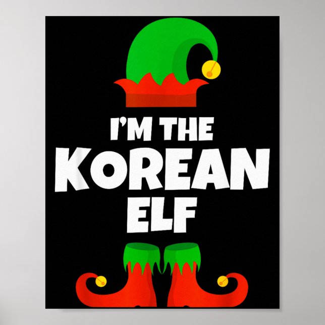 I'm The Korean Elf Family Pajama Christmas Funny K Poster (Framsidan)