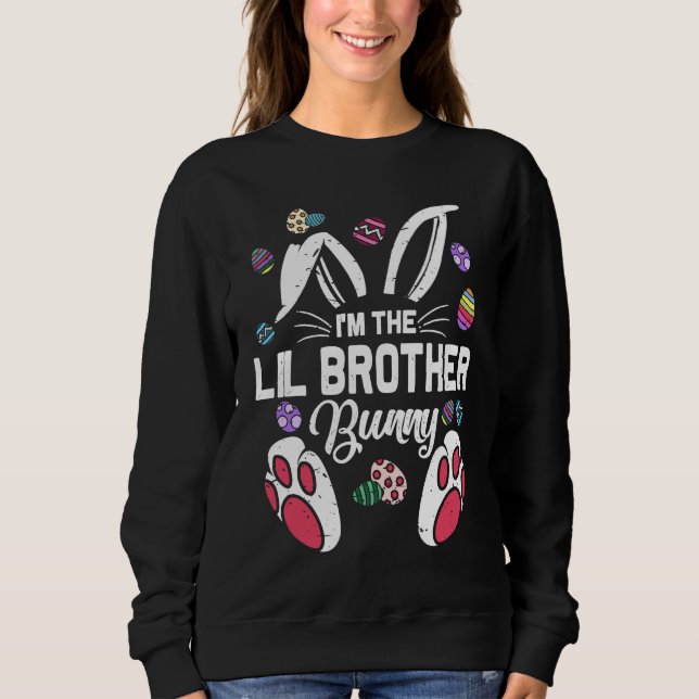I'm The Lil Brother Bunny Matching Family Easter D T Shirt (Framsida)