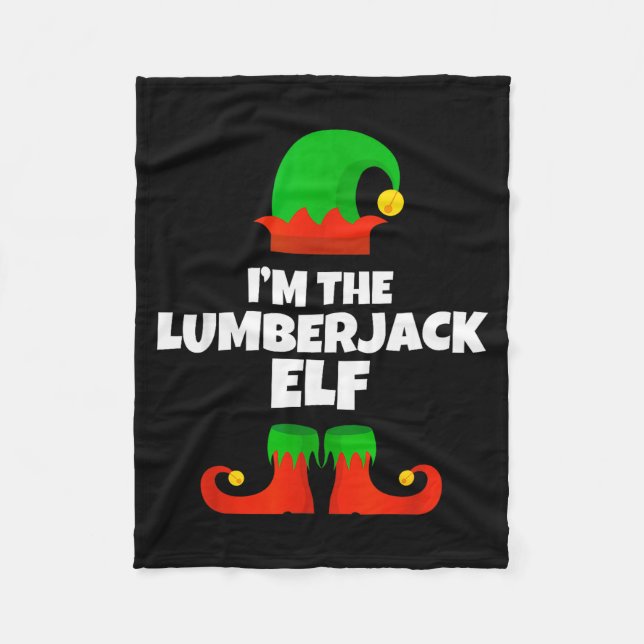 I'm The Lumberjack Elf Family Pajama Christmas Fun Fleecefilt (Framsidan)