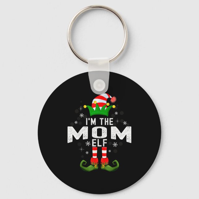 I'm The Mom Elf Christmas Family Pjs Costume  Nyckelring (Framsida)