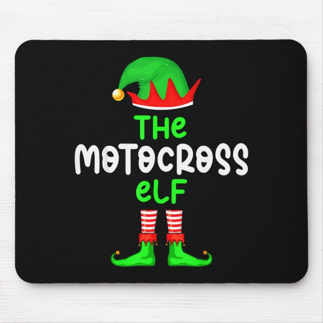 I'm The Motocross Elf Dirt Bike Christmas Matching Musmatta (Framsidan)