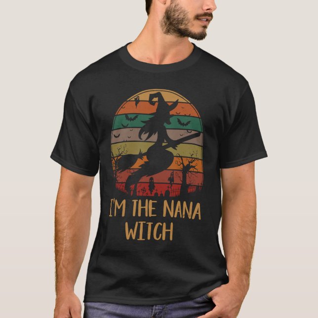 I'm The Nana Witch Halloween  Matching Group Costu T Shirt (Framsida)