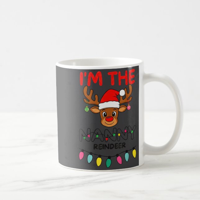 I'm The Nanny Reindeer Family Christmas Matching G Kaffemugg (Höger)