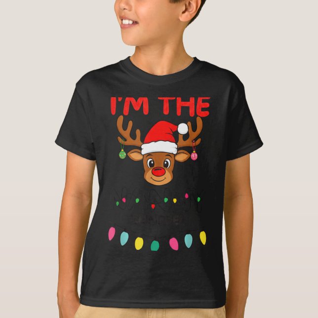 I'm The Nanny Reindeer Family Christmas Matching G T Shirt (Framsida)