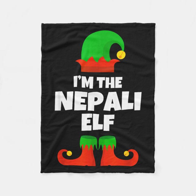 I'm The Nepali Elf Family Pajama Christmas Funny N Fleecefilt (Framsidan)