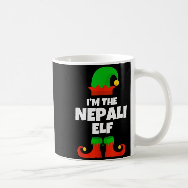 I'm The Nepali Elf Family Pajama Christmas Funny N Kaffemugg (Höger)