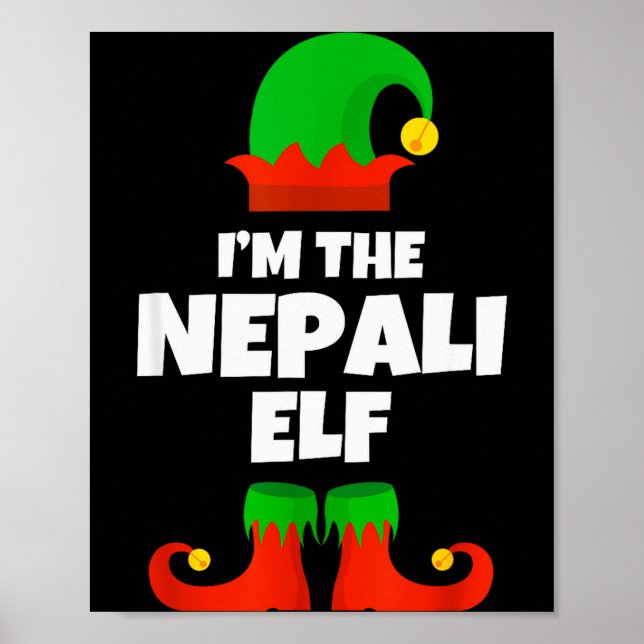 I'm The Nepali Elf Family Pajama Christmas Funny N Poster (Framsidan)