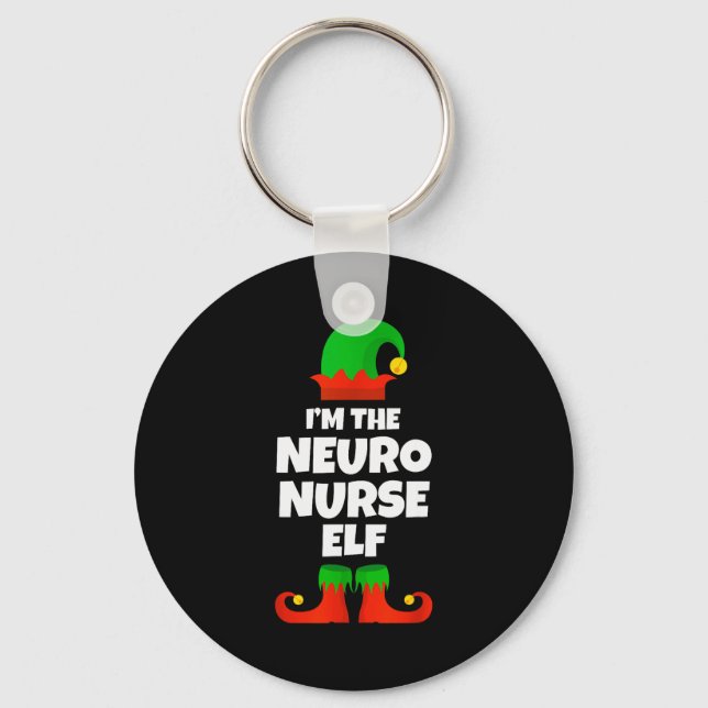 I'm The Neuro Nurse Elf Family Pajama Christmas Fu Nyckelring (Framsida)