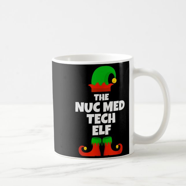 I'm The Nuc Med Tech Elf Family Pajama Christmas F Kaffemugg (Höger)