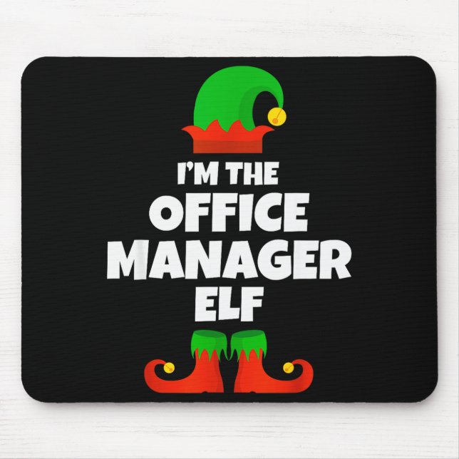 I'm The Office Manager Elf Family Pajama Christmas Musmatta (Framsidan)
