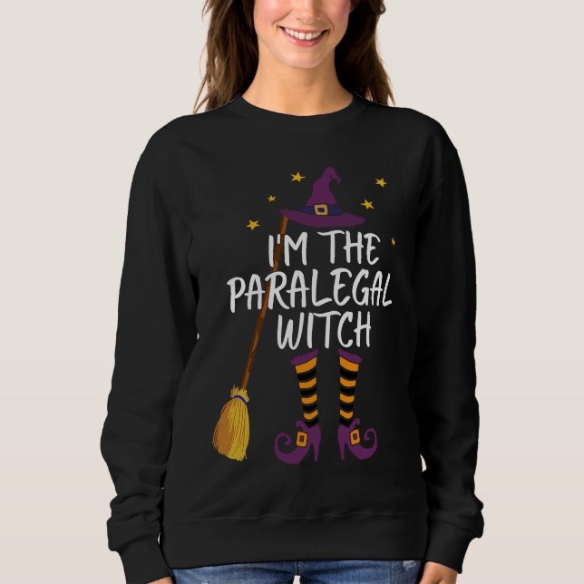 I'm The Paralegal Witch Funny Halloween Law Costum T Shirt (Framsida)