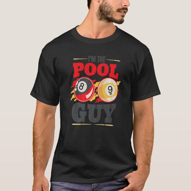 Im the pool guy Billiard Men Pool Player T Shirt (Framsida)