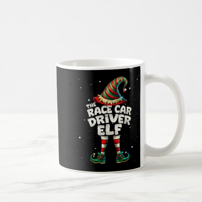 I'm The Race Car Driver Elf Family Matching Group  Kaffemugg (Höger)