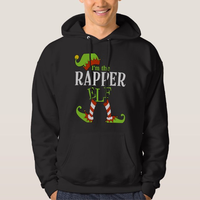 I'm The RAPPER Elf Family Group Matching PJ Christ Hoodie (Framsida)